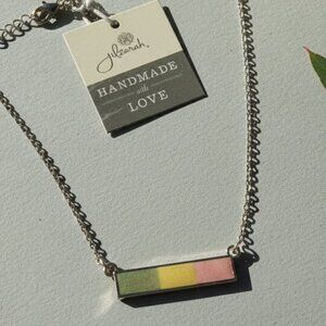 Jil Zarah horizontal bar necklace goldtone phoenix NWT 16"